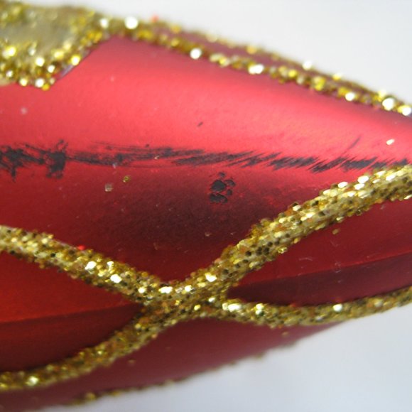 Irish Ireland Shamrock Teardrop Christmas Ornament Set of 2 Red Green Gold - Picture 10 of 14